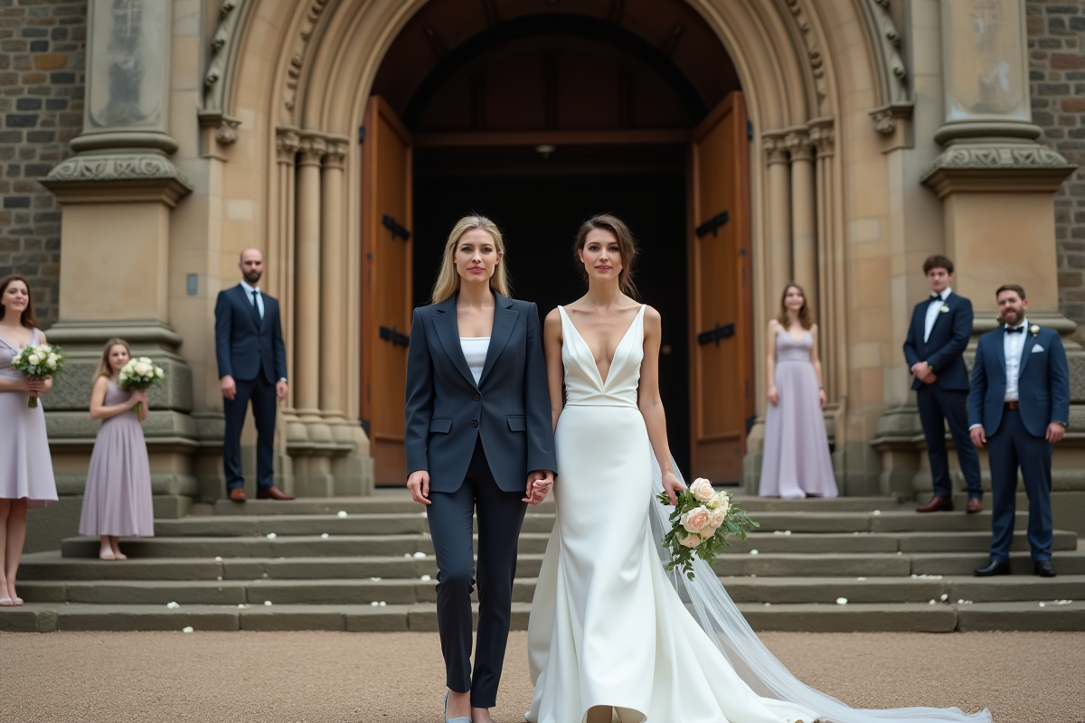 Deux femmes dehors devant l